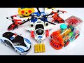 Unboxing RC 3D Lights Police Cars | Radio Control electric helicopter Transparent TRANE helicopters