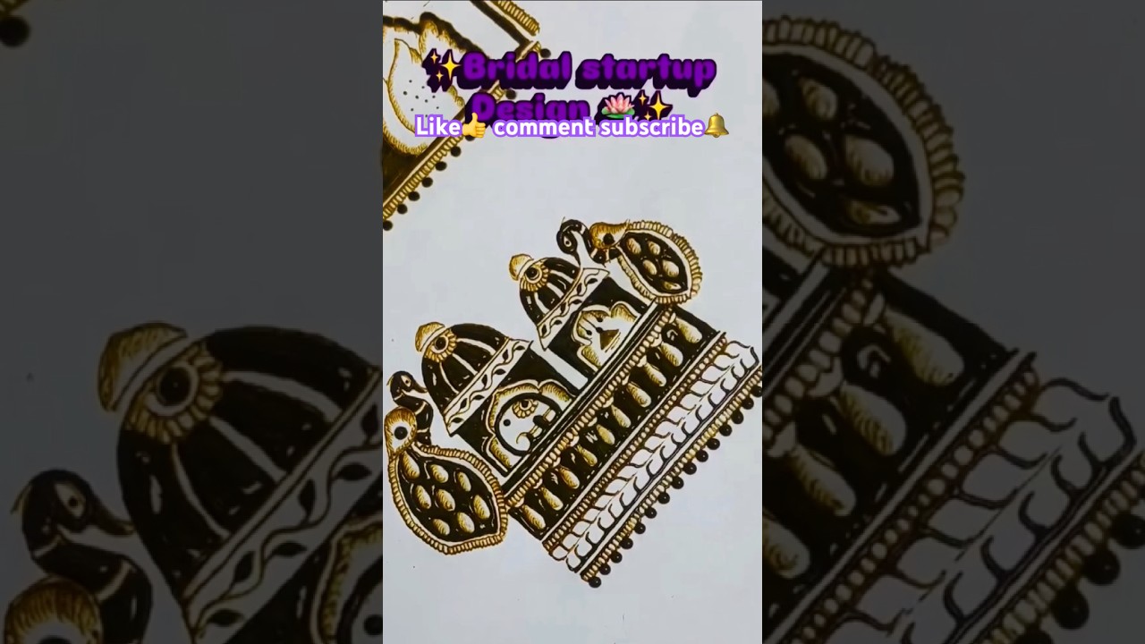 Bridal stratup mehndi design mahel with peacock mehndi design sikhe 