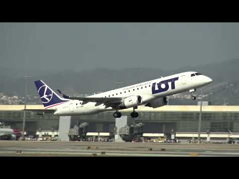 Lot Embraer 190 SP-LMD Take Off Malaga LEMG