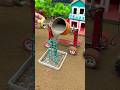 DIY Mini Construction Tractor 🚜 | Mini Cement Mixing &amp; Column Casting | Satisfying #Shorts