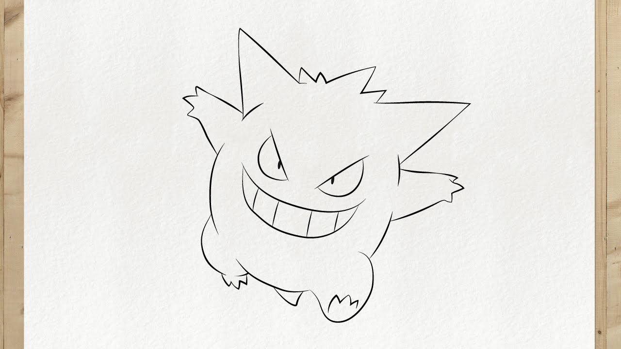 Desenhos de Pokémon Gengar - Como desenhar Pokémon Gengar passo a passo