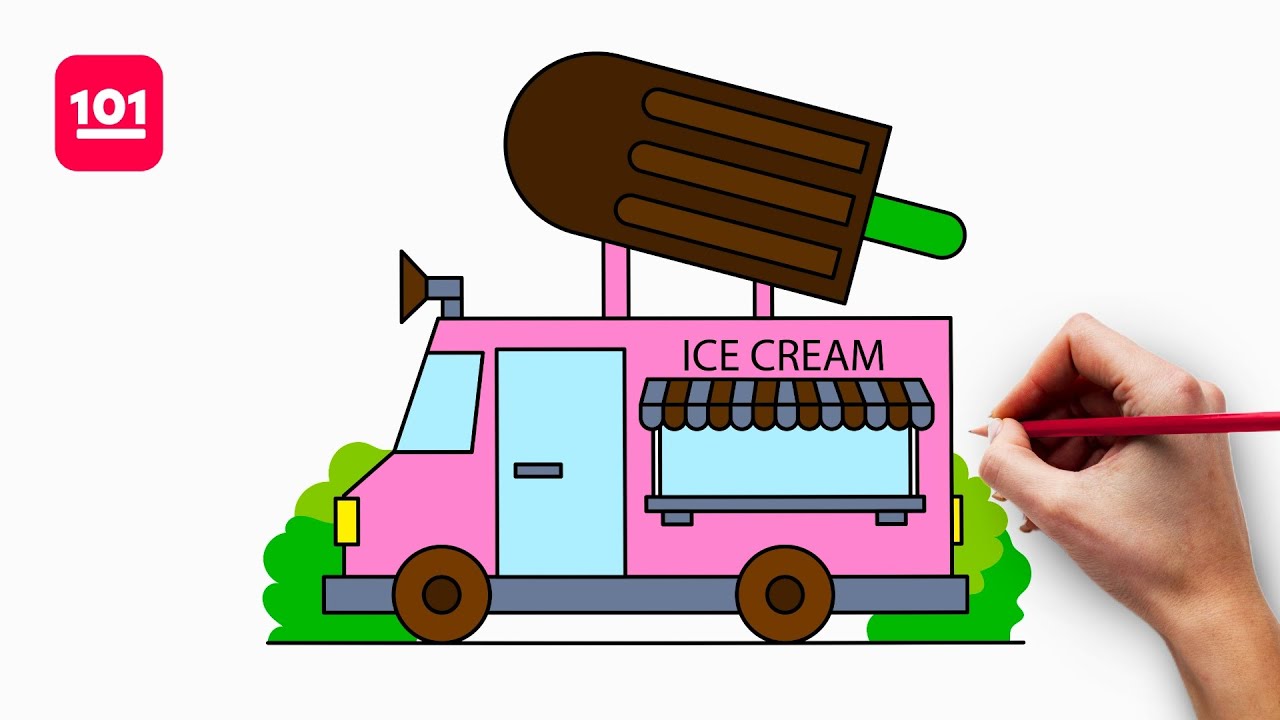 How to Draw an Ice Cream Truck | Easy Step-by-Step Drawing Tutorial ...