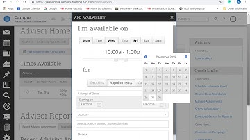 JSU Navigate Advisor Time Availability Video Walkthrough Fall 2019