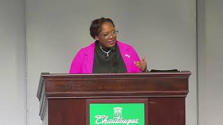 The Global Rise in Authoritarianism: CEO Celina Stewart Speaks at Chautauqua Institution