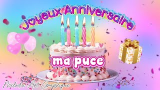 Joyeux Anniversaire, ma puce 🎂🎀 Jolie carte d'anniversaire à partager 