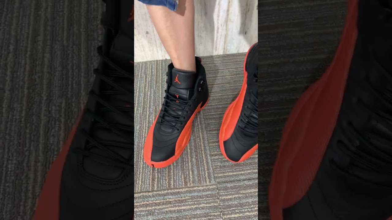 Back to Work🌪Sale Promotion🌪Air Jordan 12 Brilliant orange on feet  Show