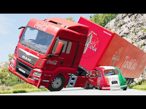 Видео: Extreme Trucking Crashes #11 - BeamNG drive