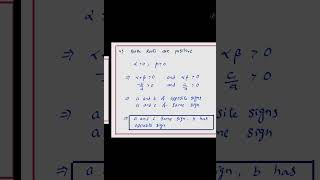 Roots under special cases #theory_of_equations #quadraticequation #foundationmaths