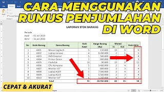Cara Menggunakan Rumus Penjumlahan Di Word Dengan Cepat & Akurat | Tutorial Microsoft Word screenshot 1