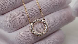 Classic Style Infinity Circle Pendant Necklace