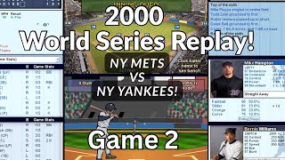 Game 2- Subway Series Showdown! Yankees vs Mets 2000 World Series Replay in Baseball Mogul ⚾🔥