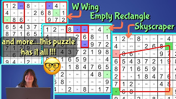 MUST Know Sudoku Strategies: Empty Rectangle, Skyscraper, W Wing and MORE