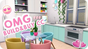 TRYING OUT BUILD&BUY CC FOR THE FIRST TIME 😱 | Sims 4 Build Challenge