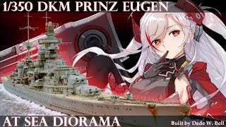 1:350 Prinz Eugen At Sea Diorama