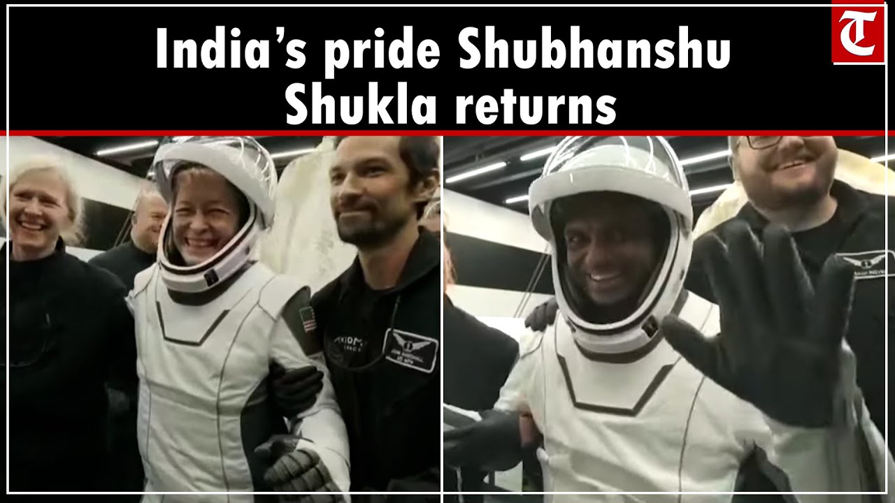 Watch: Shubhanshu Shukla exits SpaceX Dragon in historic return