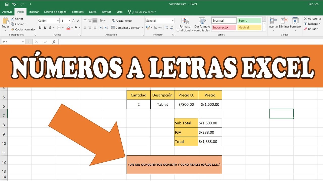 Como Convertir Numeros A Letras En Excel Con Vba 2019 Youtube