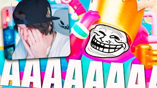 rubius juega con trolls fall guys