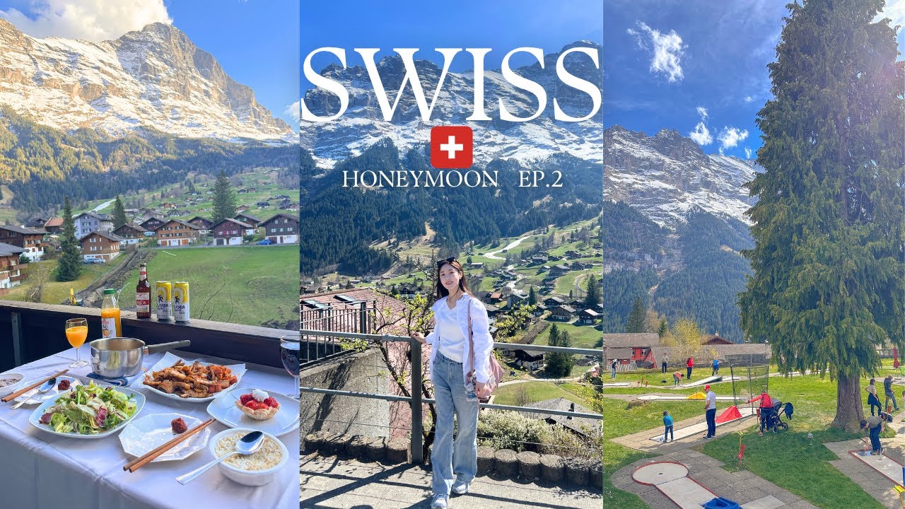 매일 알프스 보며 시작하는 스위스 신혼여행🇨🇭샬레 추천 • 융프라우 • 그린델발트 • 인터라켄 • 4월 날씨 • 디디밍