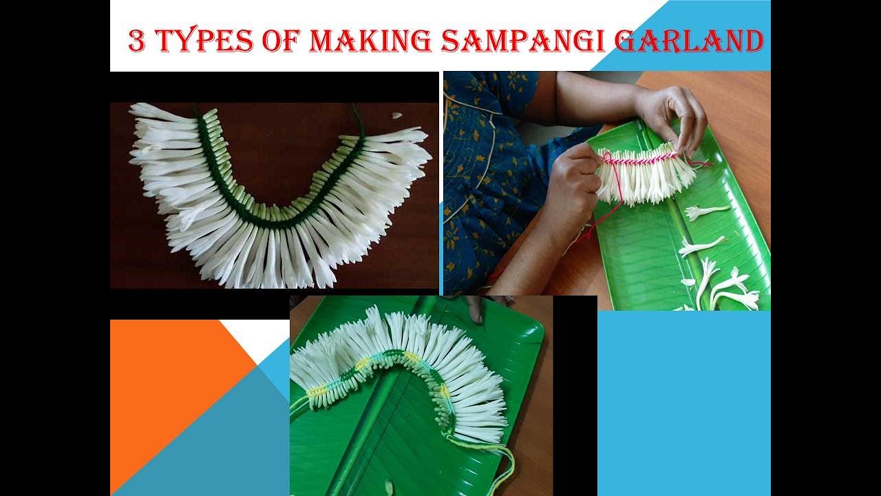 How to string sampangi flowers_Part 1
