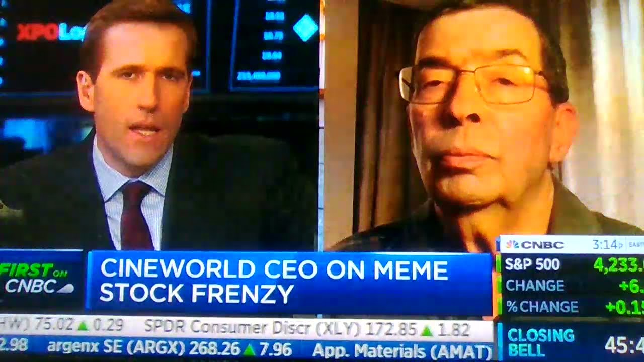Cineworld CEO on stocks.