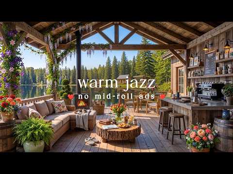 🌅 Warm Lake Jazz (NO MID-ROLL ADS) – Cozy Piano Ambience for Relaxation & Focus