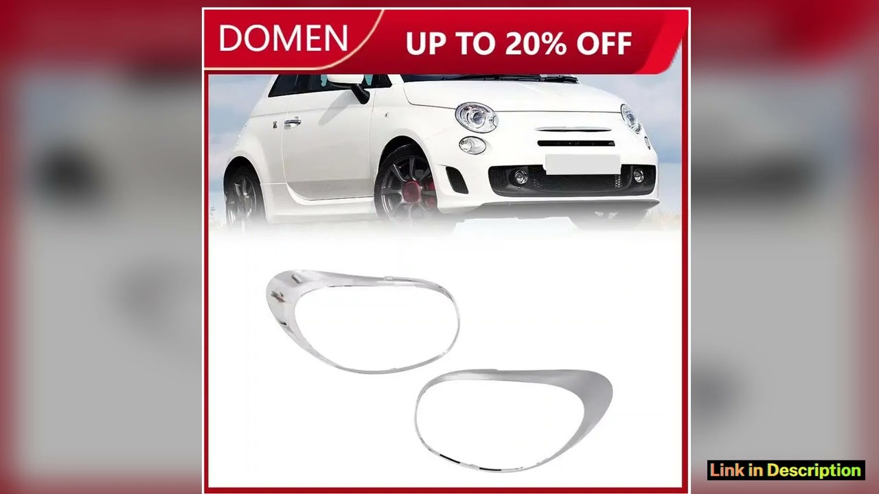 Car Rear Left Right Tail Light Trim Ring Silver Chrome For Fiat 500L 20142020 Replacement Lamp Cove