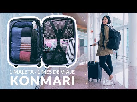 Cómo organizar la maleta de mano - 1 mes de viaje , KONMARI
