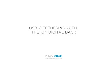 Support | Connecting the IQ4 via USB-C | Phase One