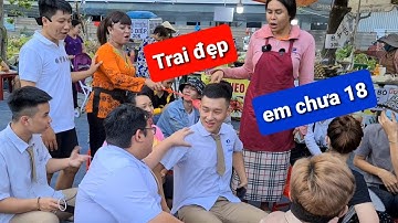 Dàn Trai đẹp học sinh mua bánh tráng trộn làm DIVA Cát Thy, Giáng Tiên và Bé Khoa đắm đuối