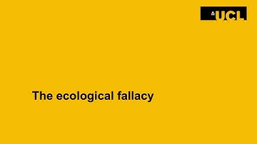 The ecological fallacy