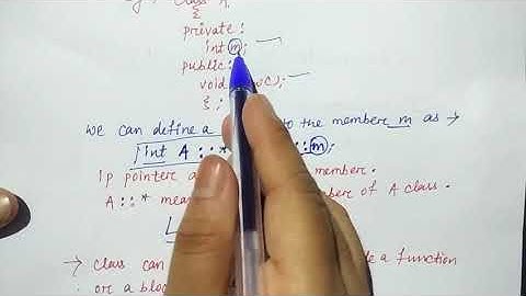 pointer to member in c++ in hindi | local class | Object oriented C++ | Lec-75 | Niharika panda