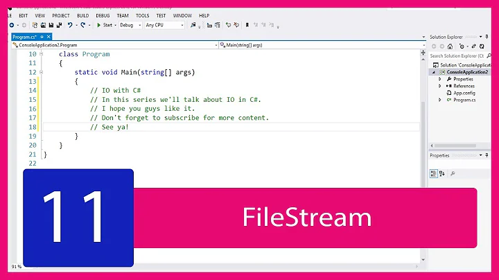 C# IO Tutorial #11 - Working with FileStream Class