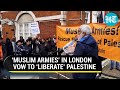 Muslim armies provocation at londons propalestine protest  duty to allah dont care