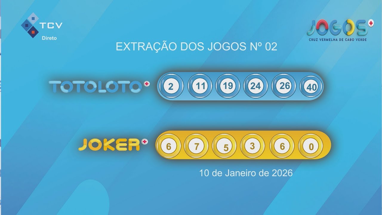 Extração Totoloto & Joker - 10 de Janeiro de 2026