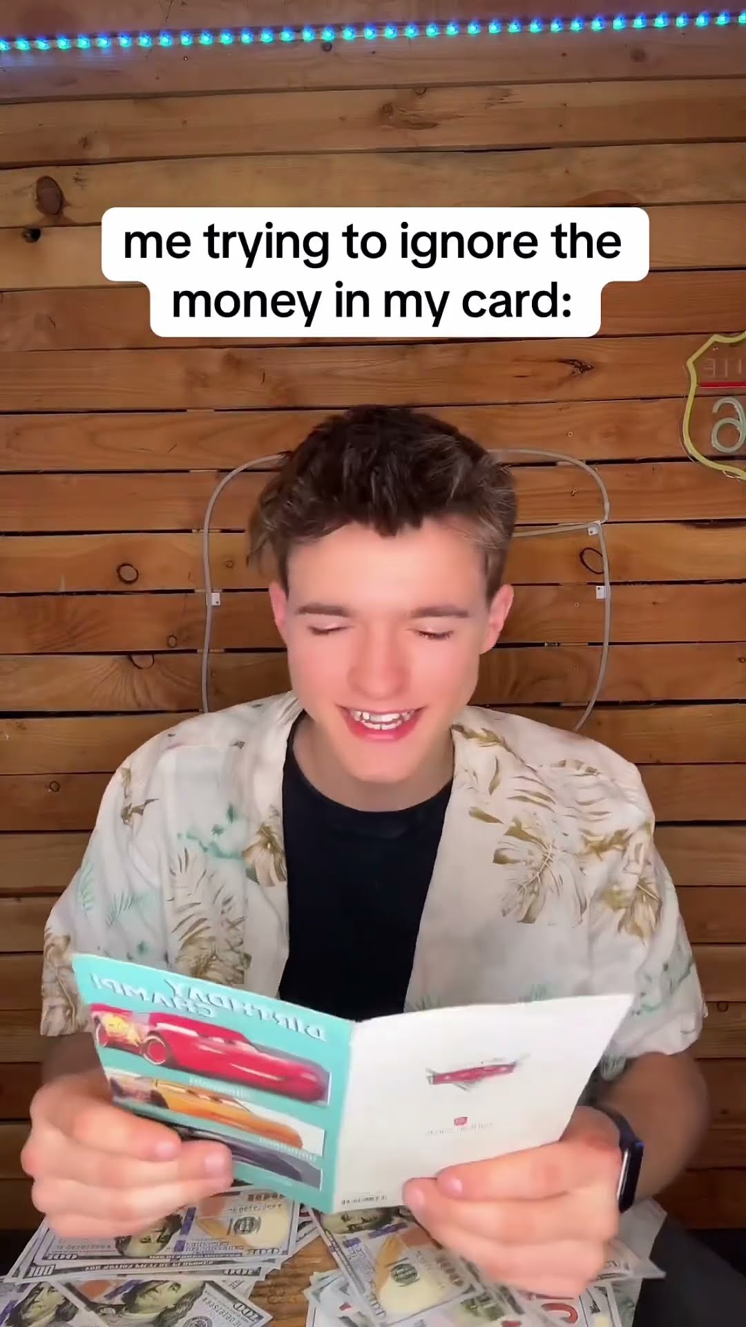 Trying to ignore the money in the card ?.
