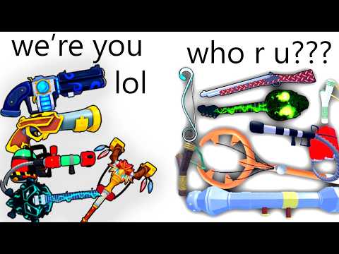 ALL Blox Fruits Guns meet their OLD Versions… (Meme)