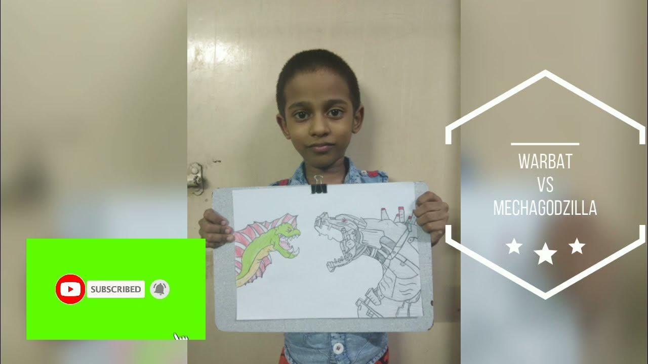 WARBAT VS MECHAGODZILLA/how to draw warbat vs mechagodzilla/how to draw