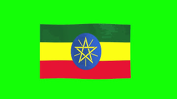 Ethiopia National Flag in wind - FreeHDGreenscreen Footage