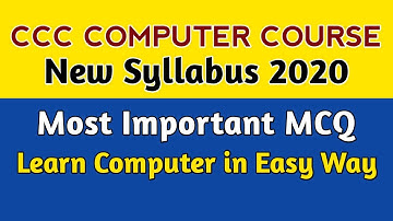 CCC Computer Course in English | CCC Question and Answer | Most Important MCQ
