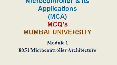 8051 very important MCQs | 8051 architecture/pin diagram/memory organization Explanation & imp MCQs