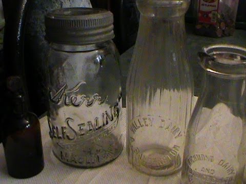 Rare Glass Milk Bottles Found under Old Porch unbelievable 100 yr old ...