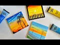 3 Paintings for beginners || 3 mini canvas paintings part 16 || aesthetic paintings