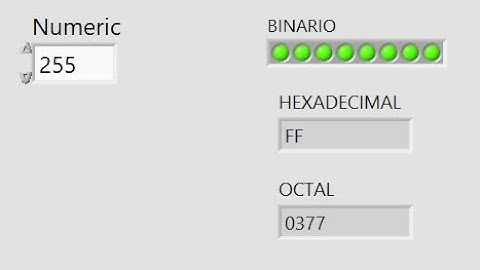 Conversiones NUMERICAS de DECIMAL a Octal, Hexadecimal y Binario en LabVIEW.