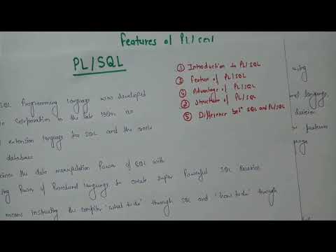PL/SQL|| FEATURES OF PL/SQL in hindi