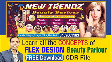 Flex Design for Beauty Parlour in Coreldraw