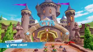 CTR Nitro Fueled Spyro Circuit Splitscreen Gameplay