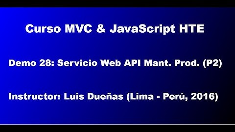 Curso MVC & JavaScript HTE - Demo 28 (Parte 2)