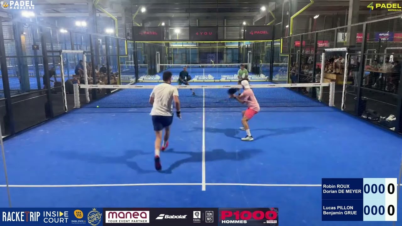 P1000 4PADEL BORDEAUX - 1/2 - Robin Roux / Dorian de Meyer vs Lucas Pillon / Benjamin Grué