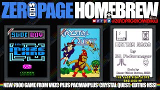 Slide Boy in Maze Land (WIP | 7800), Crystal Quest (Retail | 7800), Edtris 2600: Atari 2600 & 7800