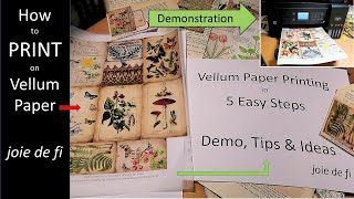 Vellum Paper Printing In 5 Easy Steps ✅ Demonstration Tips and Ideas